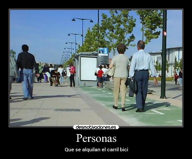 Personas - Que se alquilan el carril bici