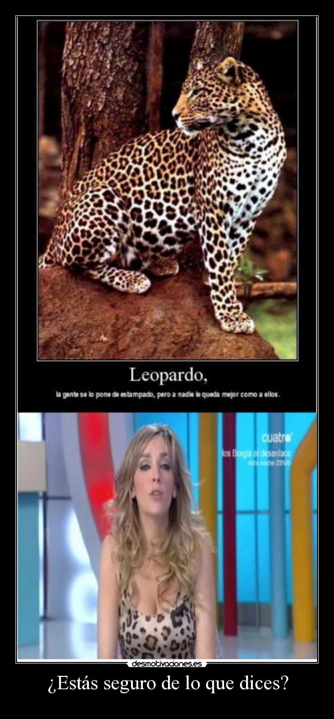 ¿Estás seguro de lo que dices? -