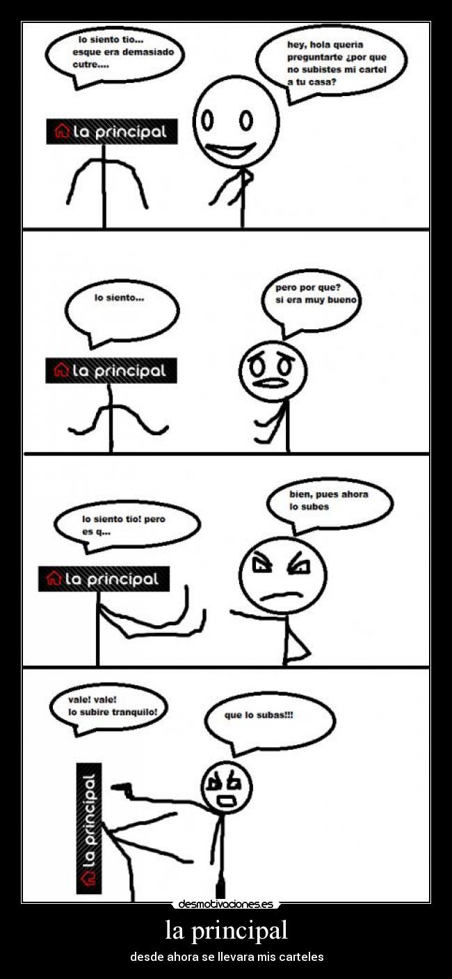 la principal - desde ahora se llevara mis carteles