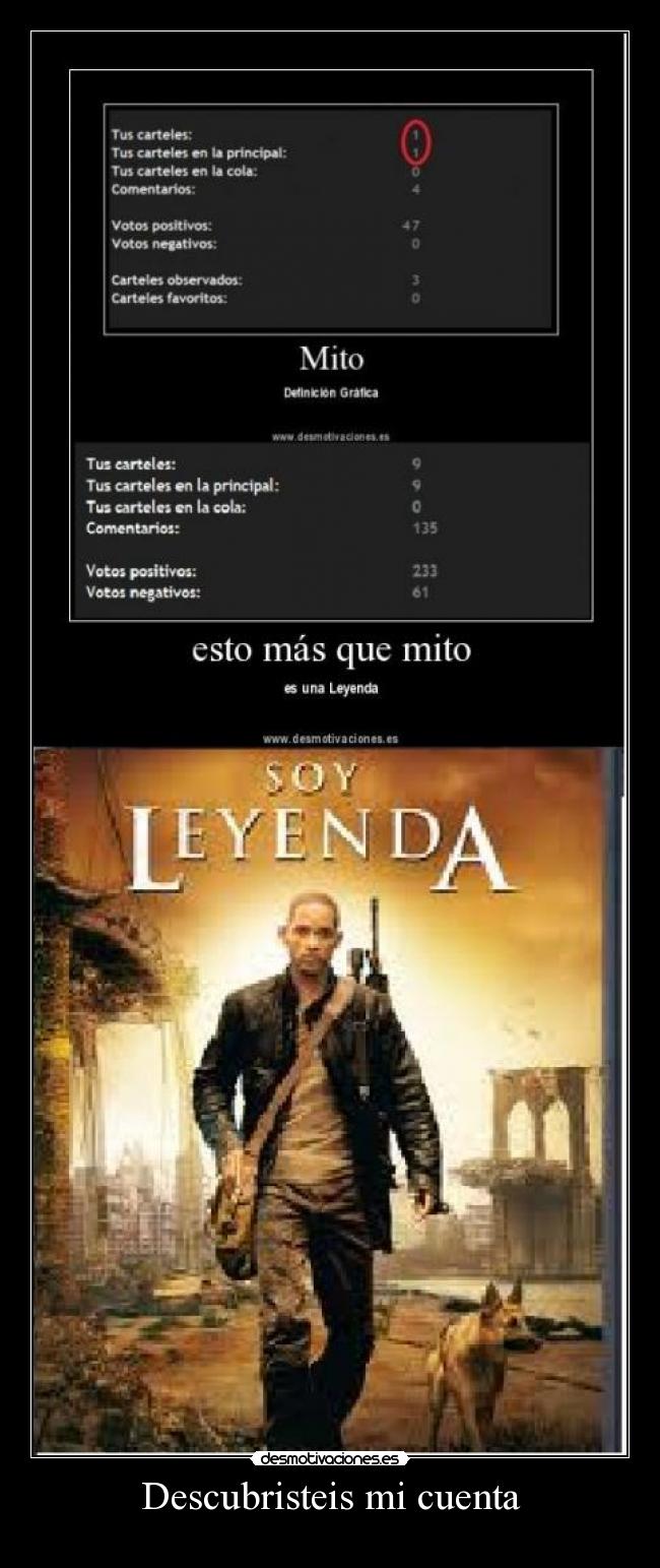 Descubristeis mi cuenta -