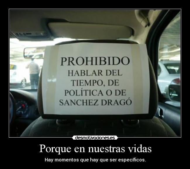 Porque en nuestras vidas -