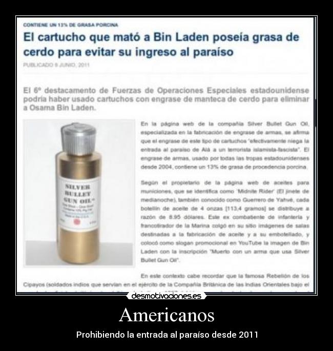 Americanos - Prohibiendo la entrada al paraíso desde 2011