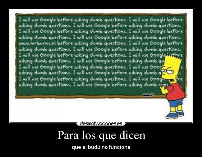 Para los que dicen - que el budú no funciona