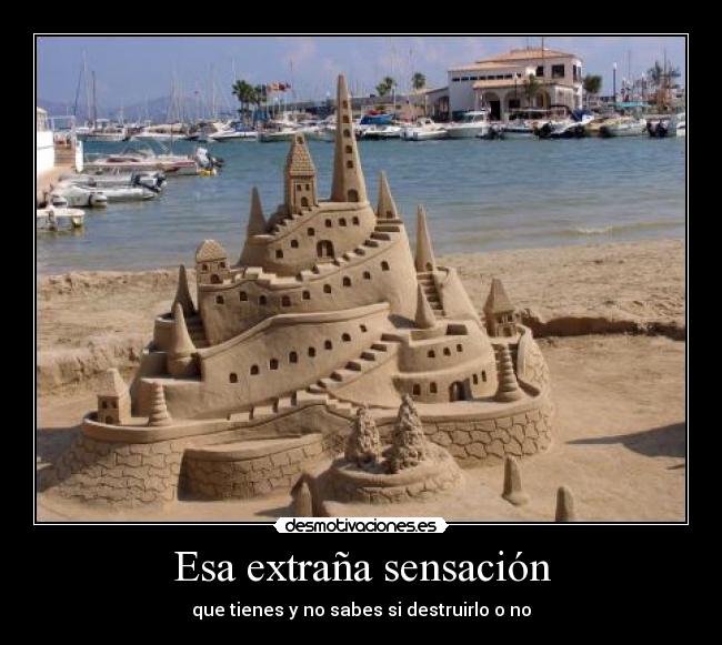 Esa extraña sensación - que tienes y no sabes si destruirlo o no