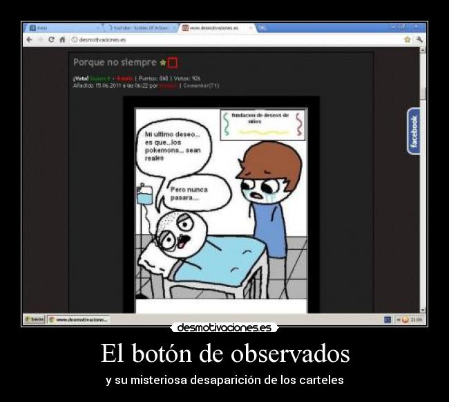El botón de observados -