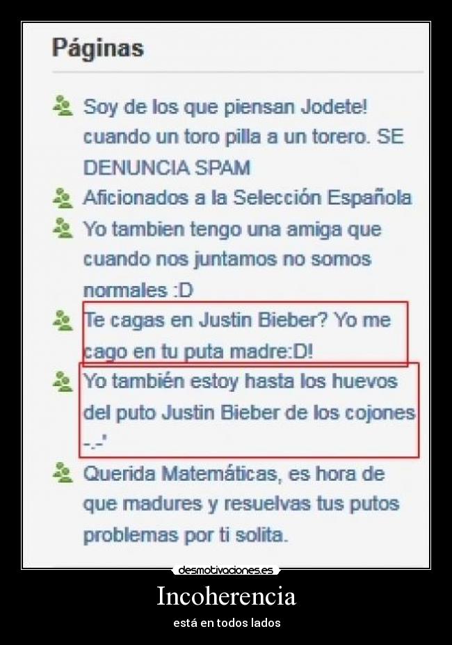 Incoherencia - está en todos lados