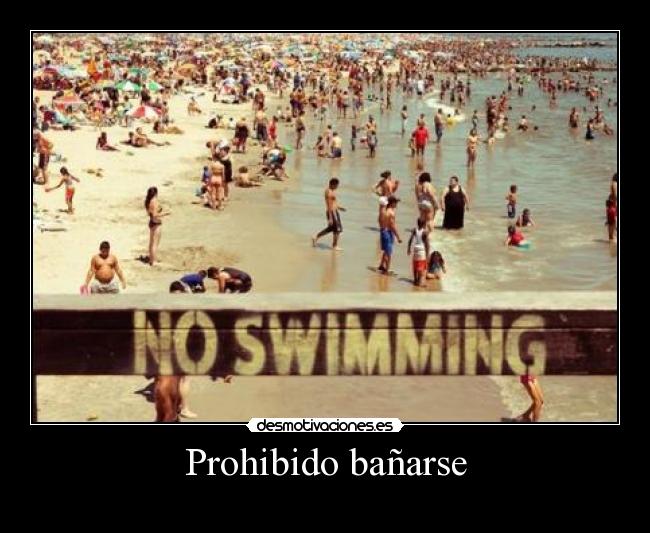 Prohibido bañarse -