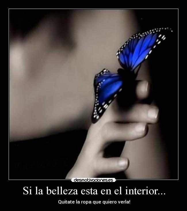 Si la belleza esta en el interior... -