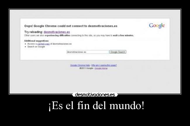 ¡Es el fin del mundo! -   