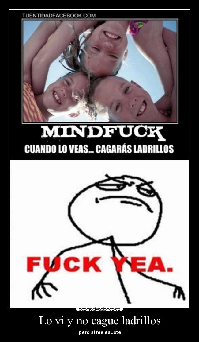 Lo vi y no cague ladrillos - pero si me asuste