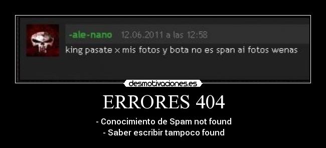 ERRORES 404 -