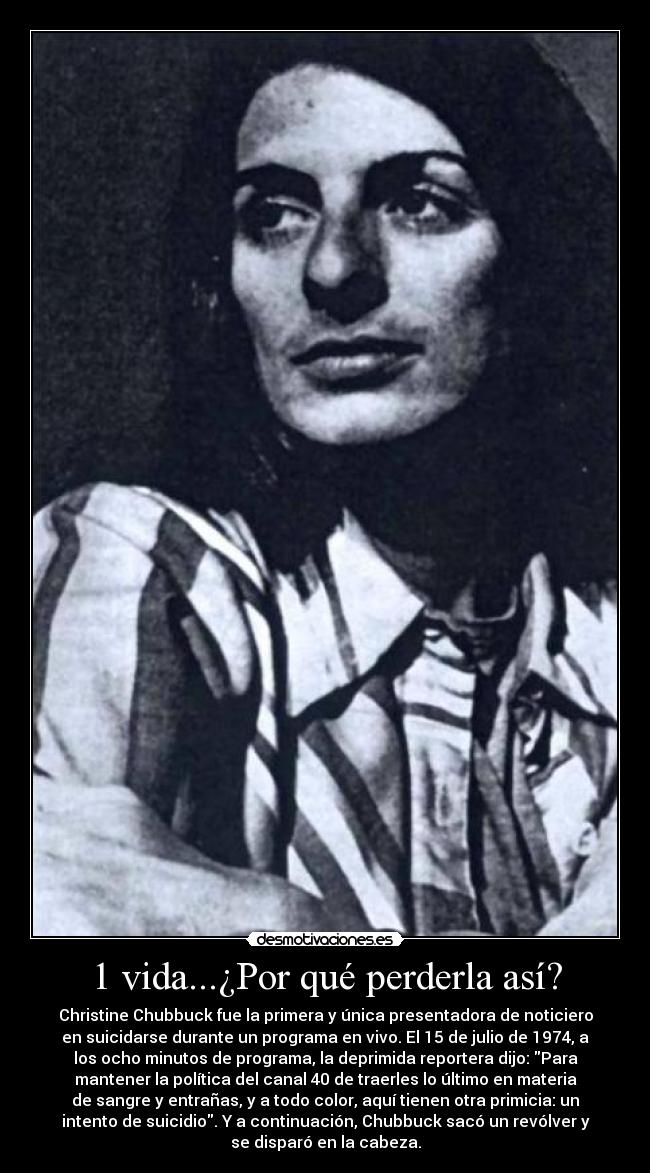 1 vida...¿Por qué perderla así? -