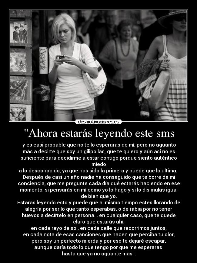 Ahora estarás leyendo este sms -