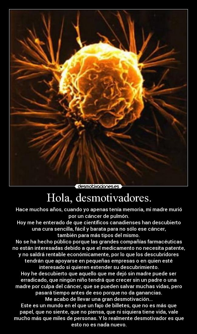 carteles cancer desmotivaciones