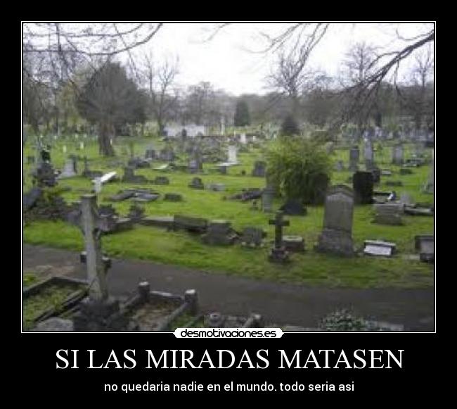 SI LAS MIRADAS MATASEN - no quedaria nadie en el mundo. todo seria asi