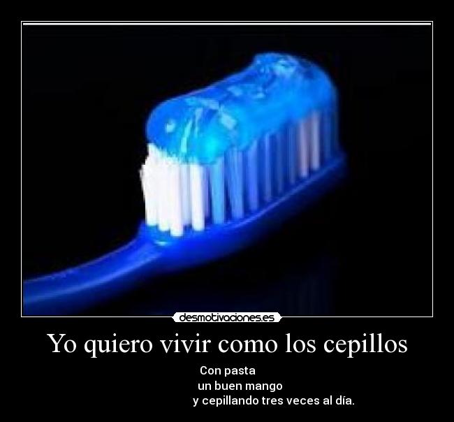 Yo quiero vivir como los cepillos -