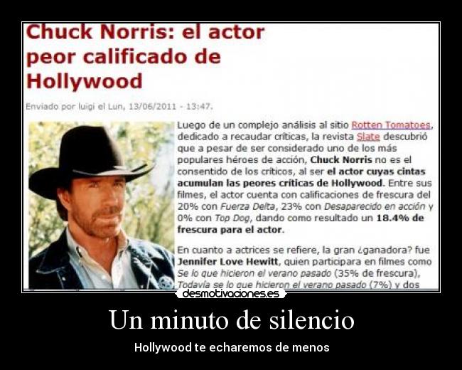 Un minuto de silencio -