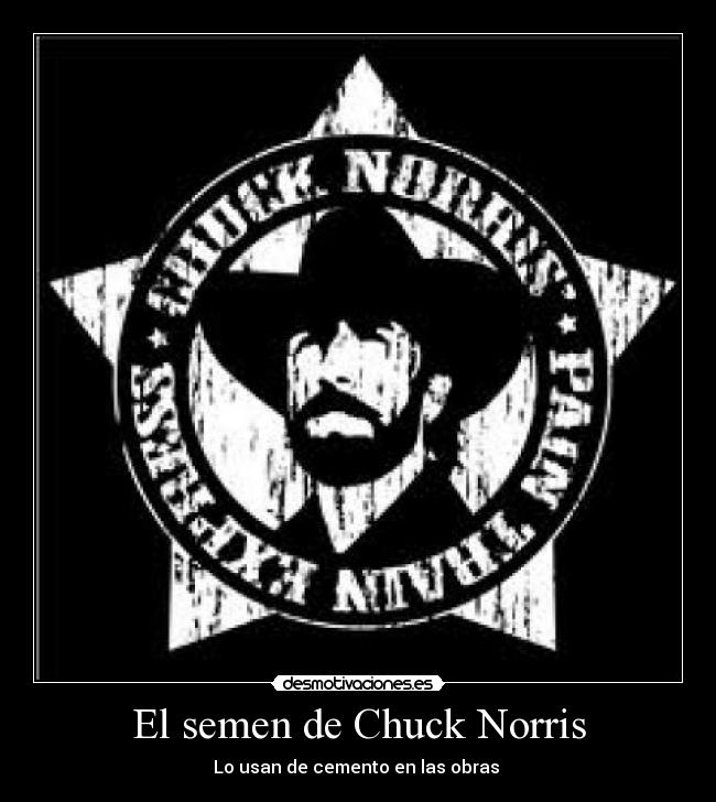 El semen de Chuck Norris - Lo usan de cemento en las obras