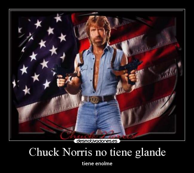 Chuck Norris no tiene glande - 