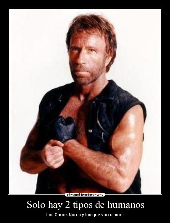 Solo hay 2 tipos de humanos - Los Chuck Norris y los que van a morir