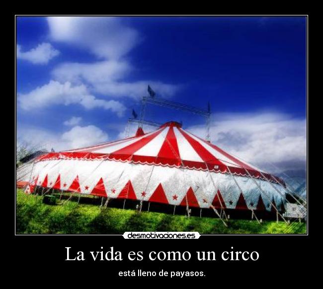 La vida es como un circo - está lleno de payasos.