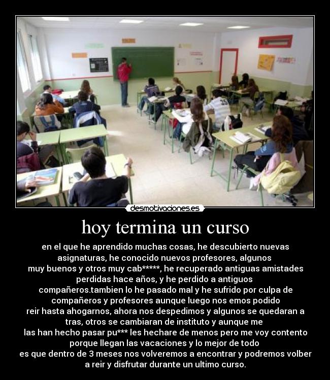 carteles clases eso instituto fin curso sexo tristeza desmotivaciones