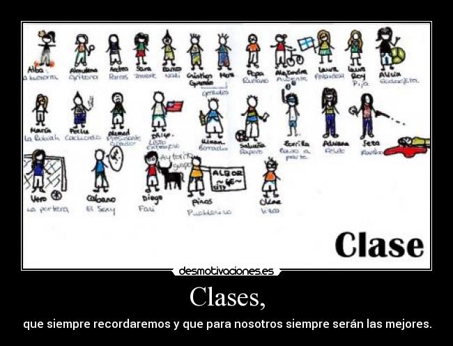 Clases, -