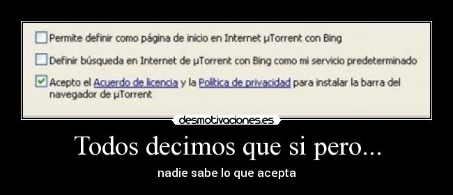 Todos decimos que si pero... - 
