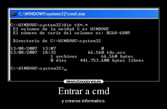 carteles cmd desmotivaciones