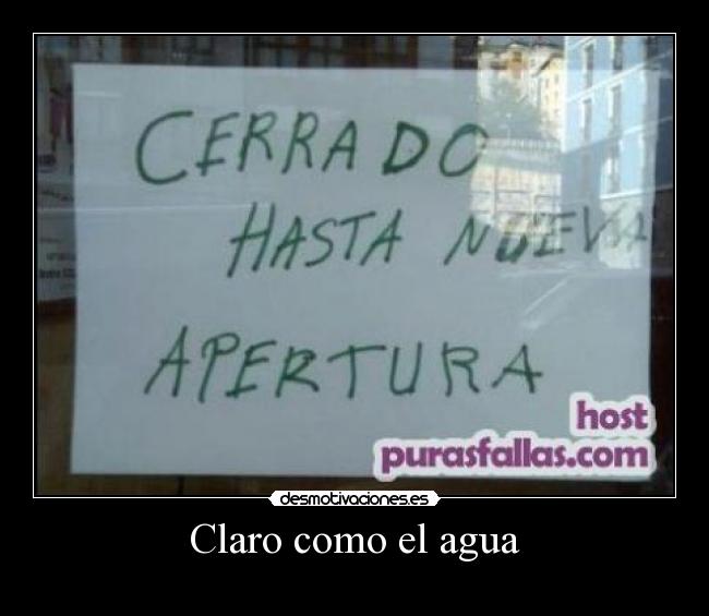 Claro como el agua -
