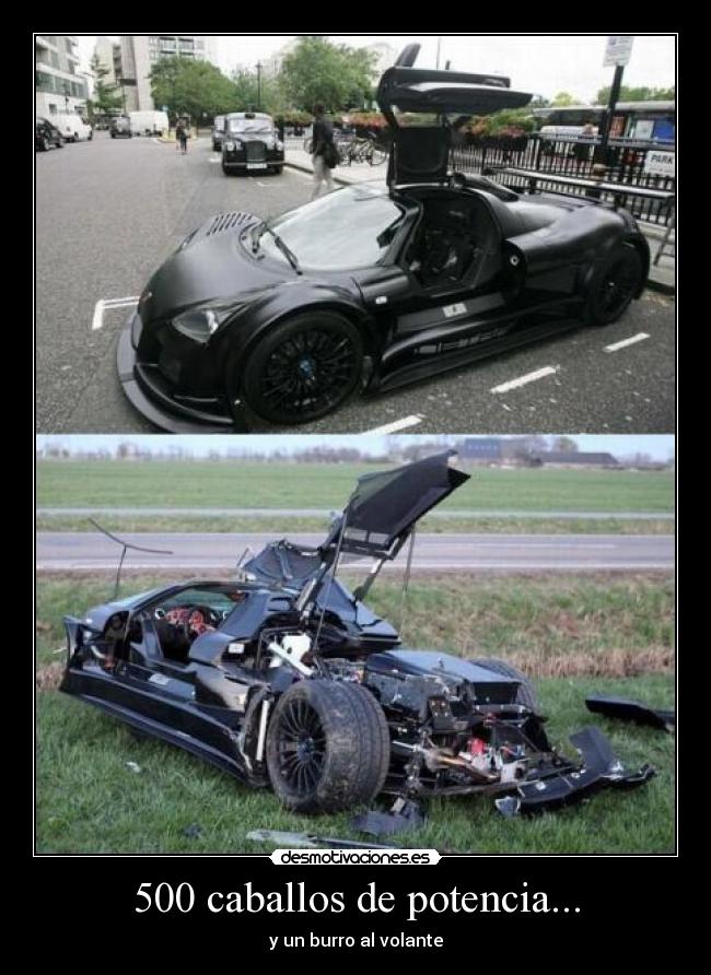 500 caballos de potencia... - y un burro al volante
