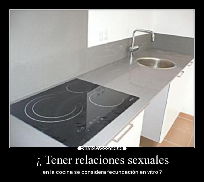 ¿ Tener relaciones sexuales - en la cocina se considera fecundación en vitro ?