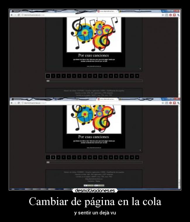 Cambiar de página en la cola - y sentir un dejà vu