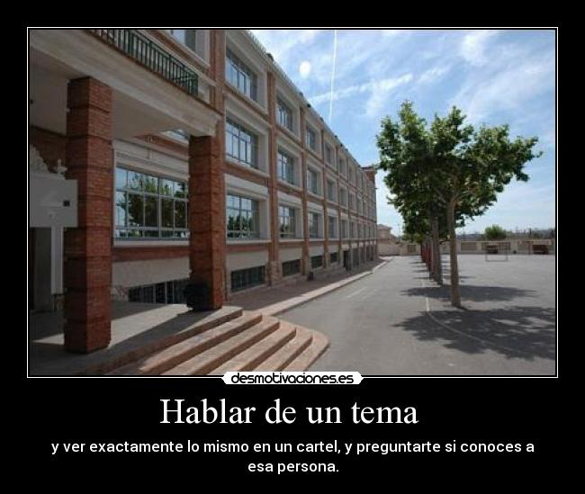 Hablar de un tema -
