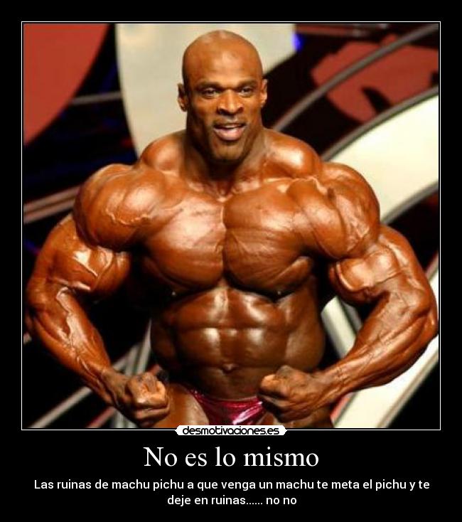 No es lo mismo - Las ruinas de machu pichu a que venga un machu te meta el pichu y te
deje en ruinas...... no no