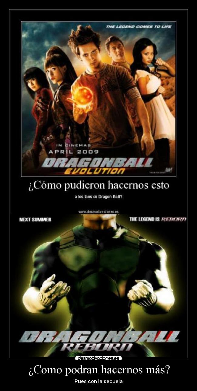 ¿Como podran hacernos más? - Pues con la secuela