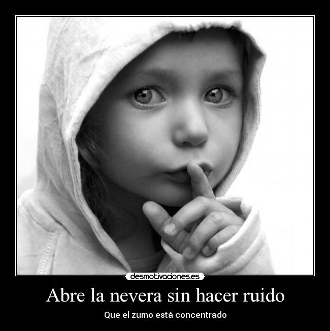 Abre la nevera sin hacer ruido -