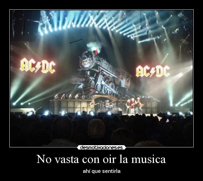 No vasta con oir la musica -