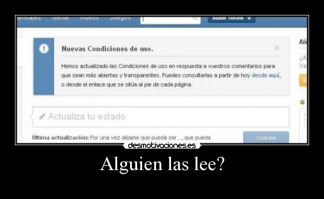 Alguien las lee? -
