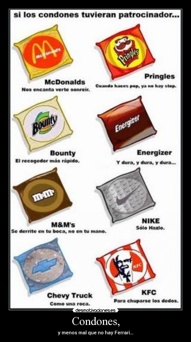 Condones, -