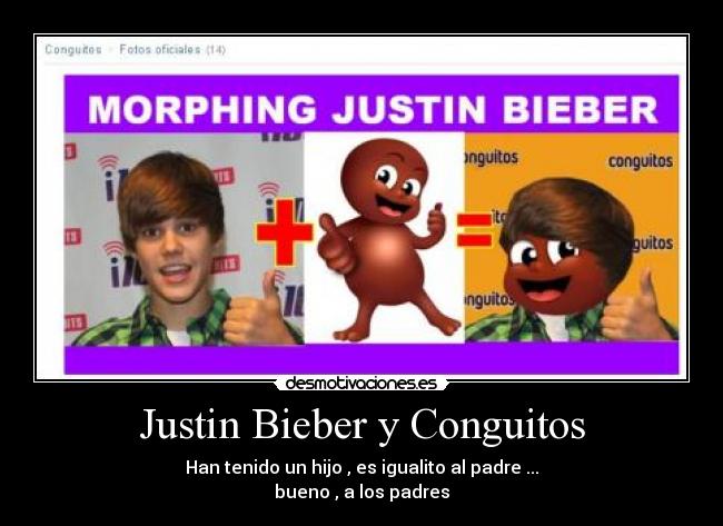 Justin Bieber y Conguitos -