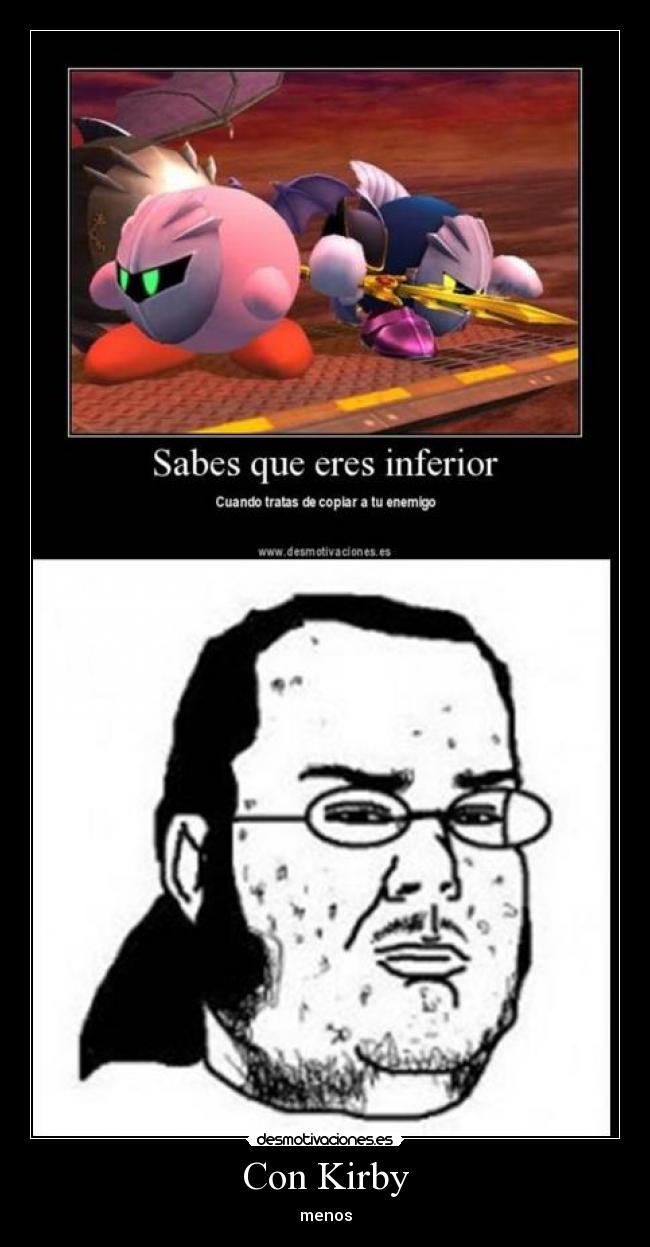 carteles friki kirby super smash bros brawl desmotivaciones