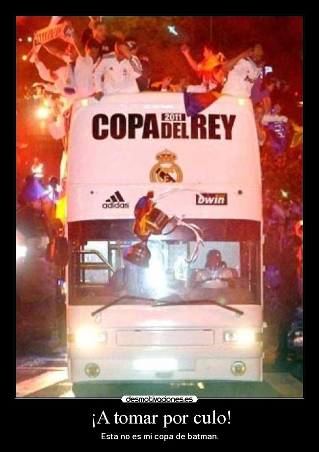 ¡A tomar por culo! - Esta no es mi copa de batman.