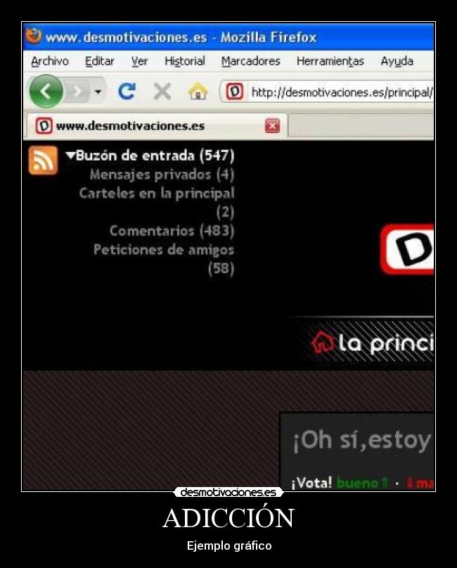 carteles addicion desmotivacioneses ejemplo grafico descripcion grafica acv usuario desmotivaciones