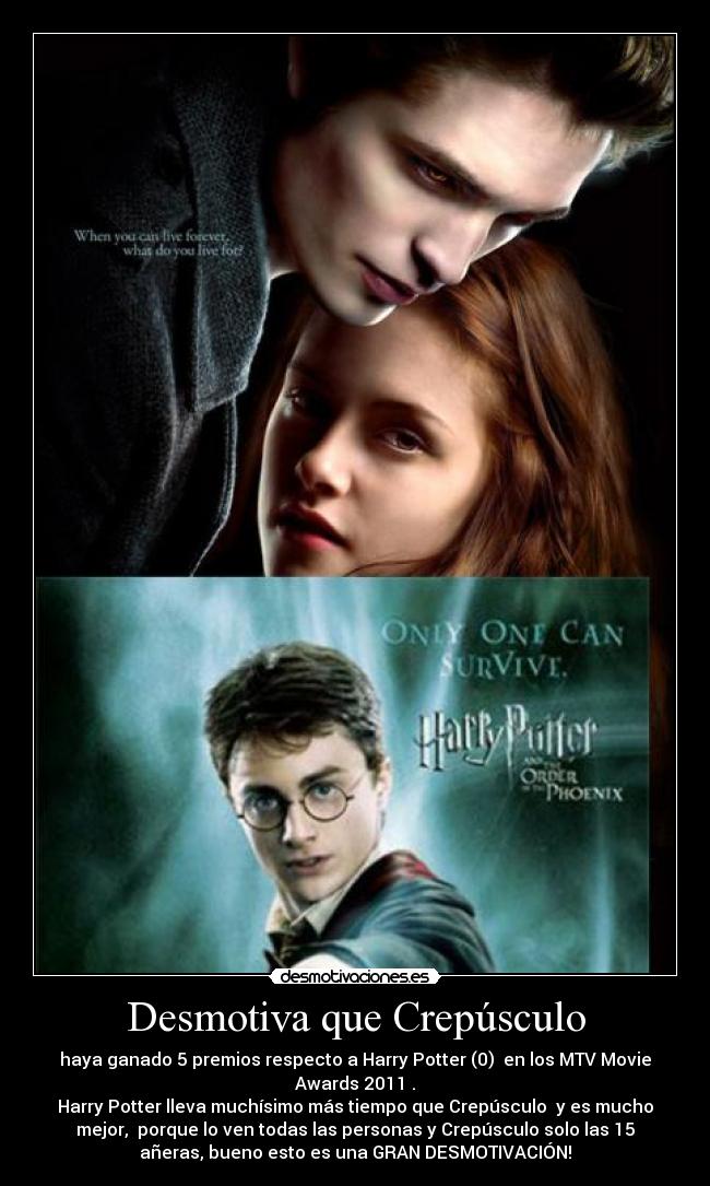 Desmotiva que Crepúsculo -