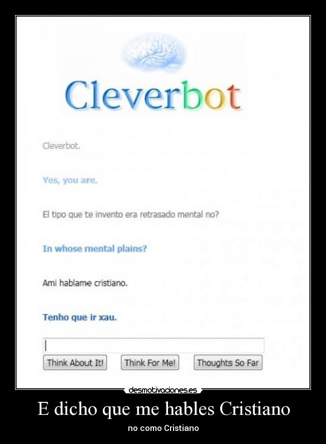 E dicho que me hables Cristiano - 