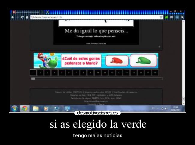 si as elegido la verde -