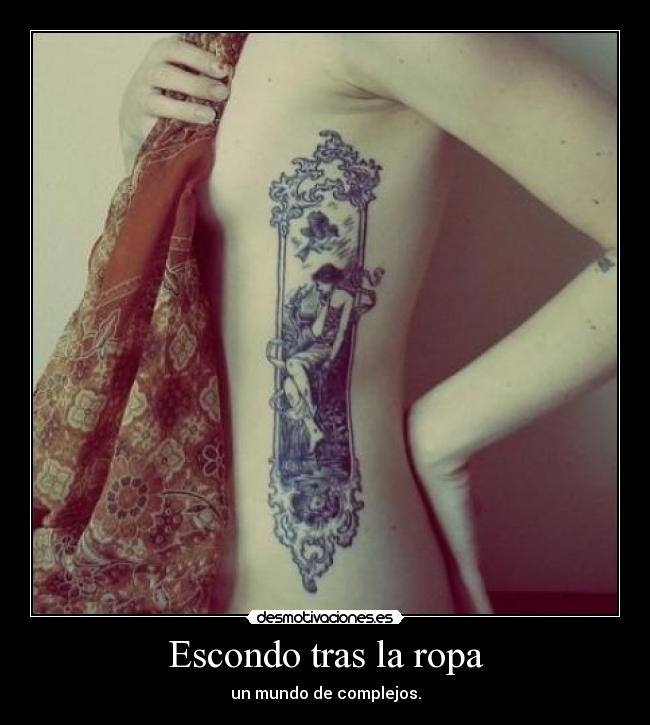 Escondo tras la ropa -