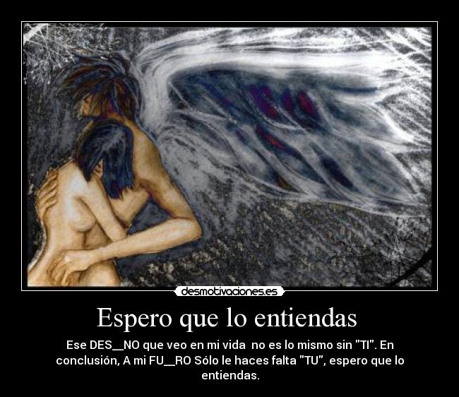 Espero que lo entiendas -