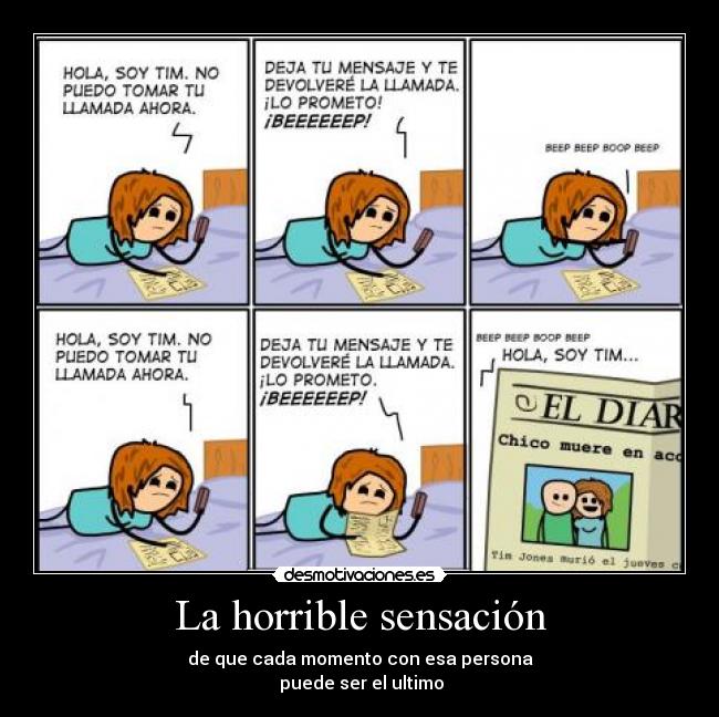 La horrible sensación -